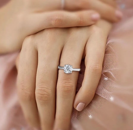 Certified diamond solitaire ring from Maheshwari Jewellers, Sarafa Bazar